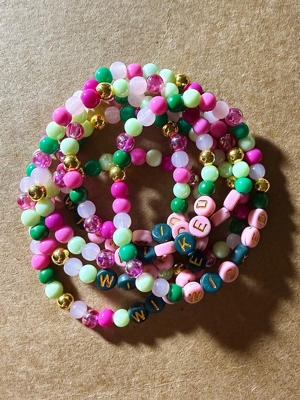 WICKED Inspired Stretch Beaded Bracelets (6pc)